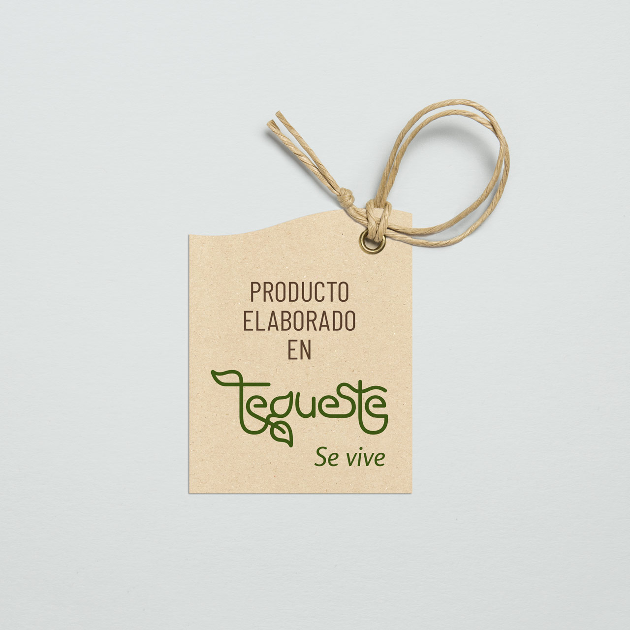 Etiqueta de producto con marca territorio Tegueste.